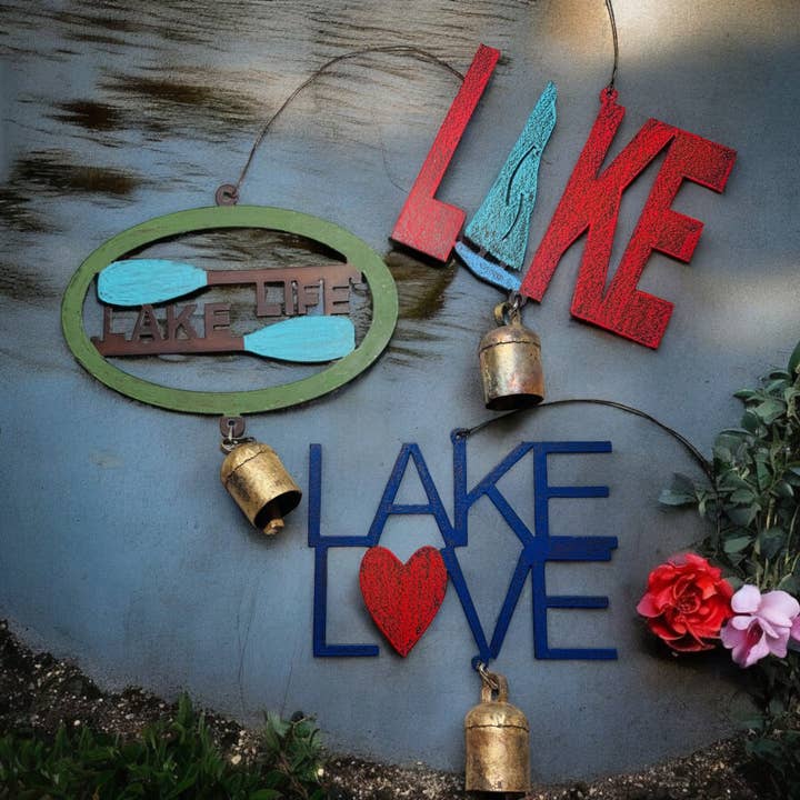 Whimsies – Espanta-espíritos por atacado – Sino de vento do lago Vida no lago diversão de verão em barco sino de metal EUA1