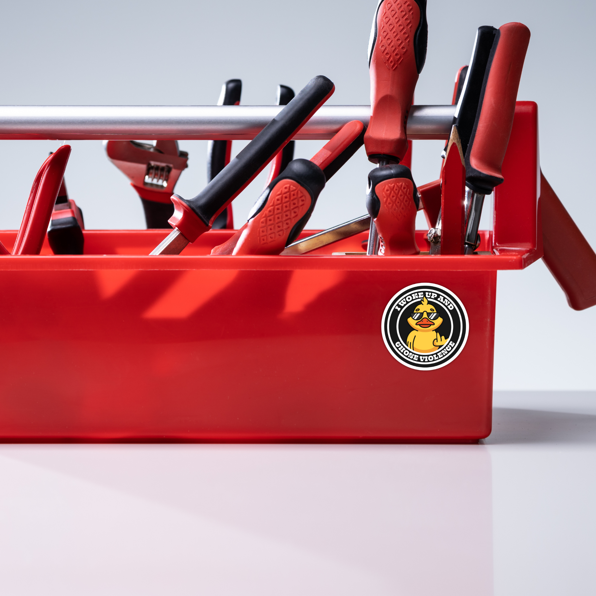 Coyote Color - Wholesale Sticker - Funny Redneck Sticker "I Woke Up & Chose Violence" Duck9