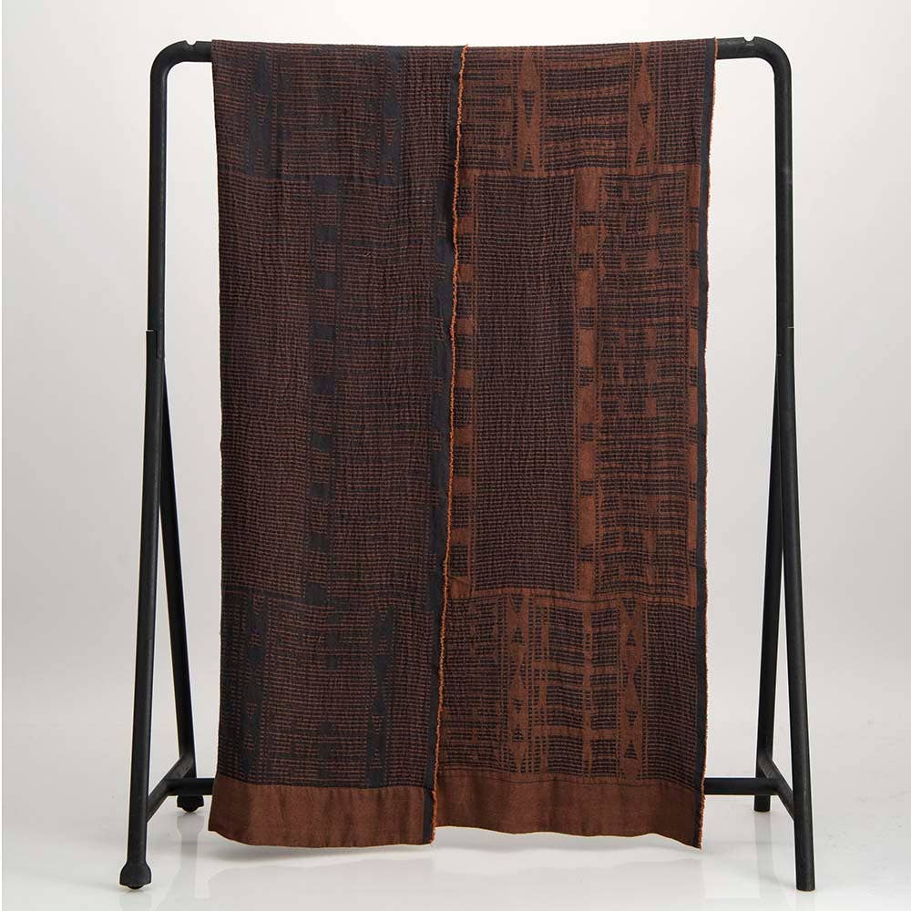 African Jacquard - Wholesale Throw blanket - 100% Linen Bogolan Bed Throws9