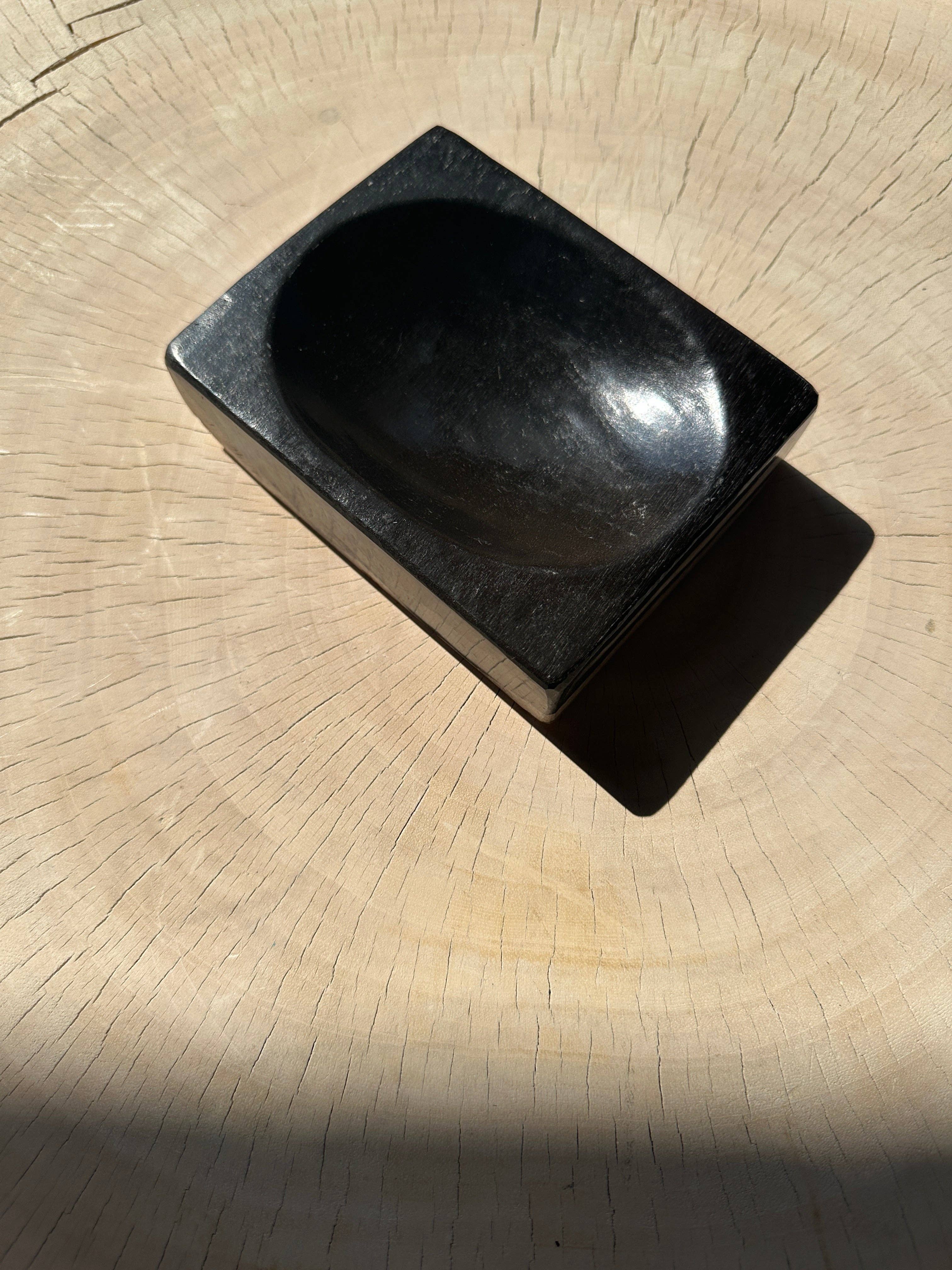 Office Objets - Wholesale Bath Soap Dish - Petrified wood soap dish with white underside42