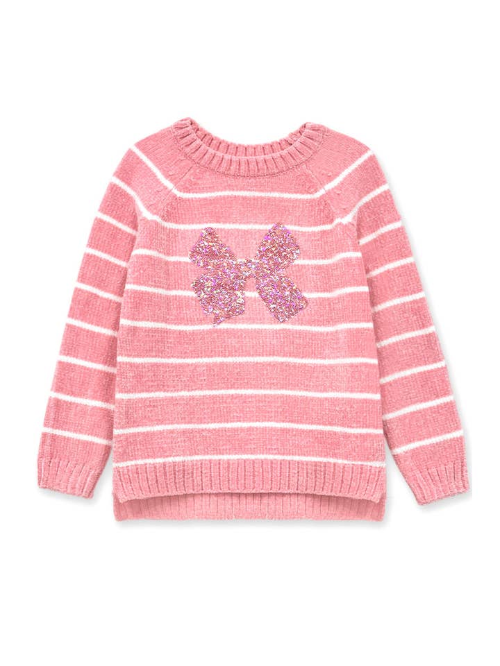 Cutie Patootie Clothing - Wholesale Knit Sweater - Kids - SO GWS-Y24-9031B Girl's Chenille Pullover Sweater