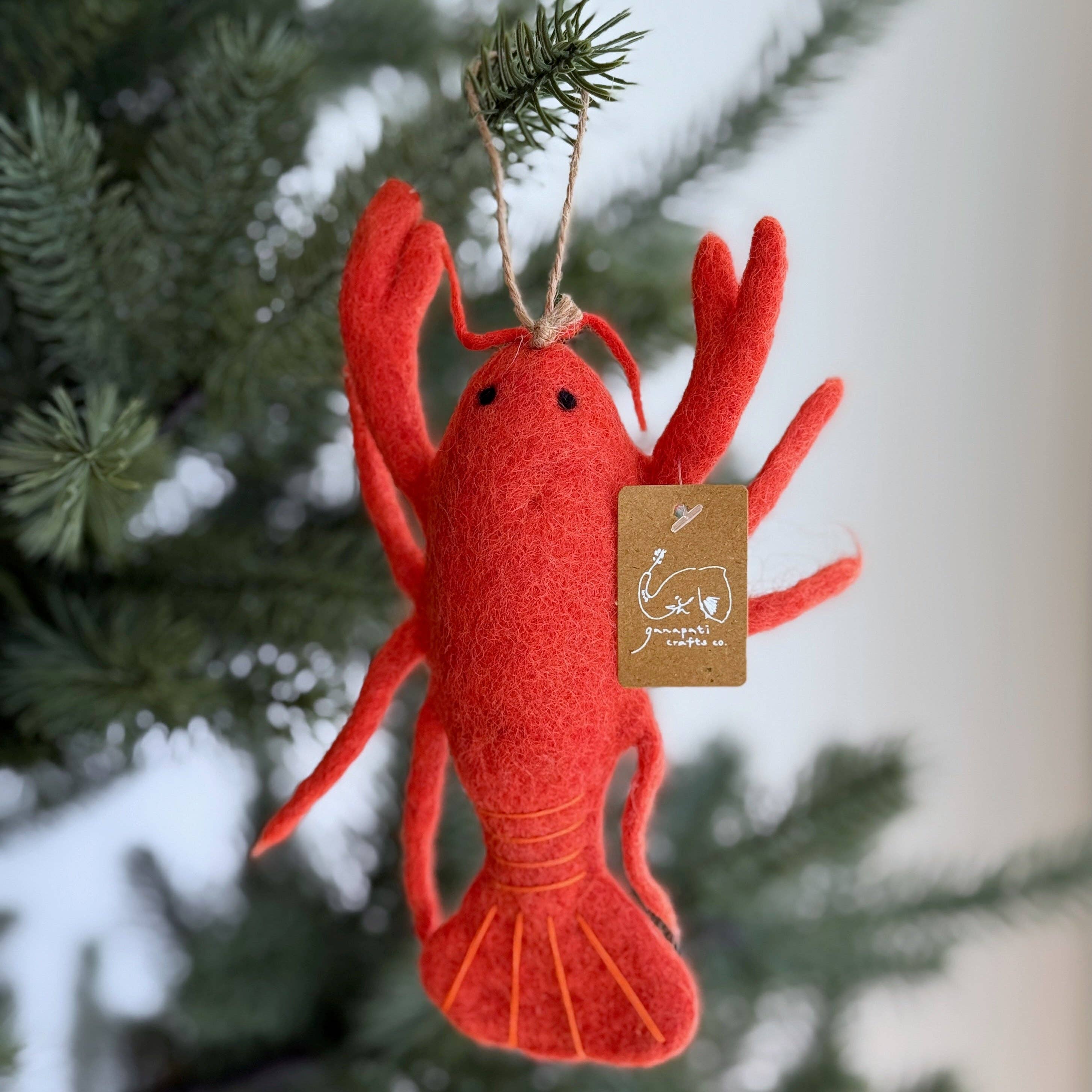 Ganapati - Wholesale Ornament - Felt Lobster Ornament1