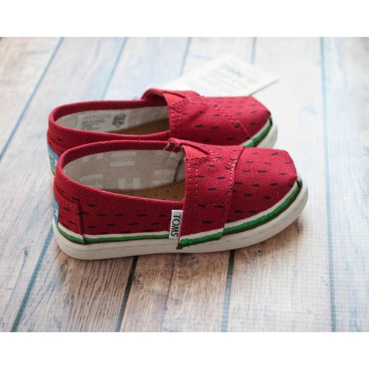 With Love, Paint - Wholesale Lifestyle Sneakers - Kids - Watermelon Tiny Toms6
