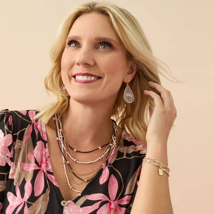 COCO + CARMEN - Wholesale Dangle Earrings - Pressed Flower Earrings