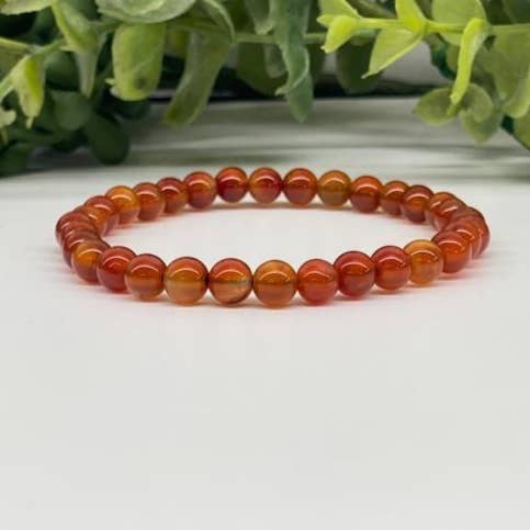 Carnelian Stretchable Bracelet 6mm Beads for wholesale by Meraki Gemstones