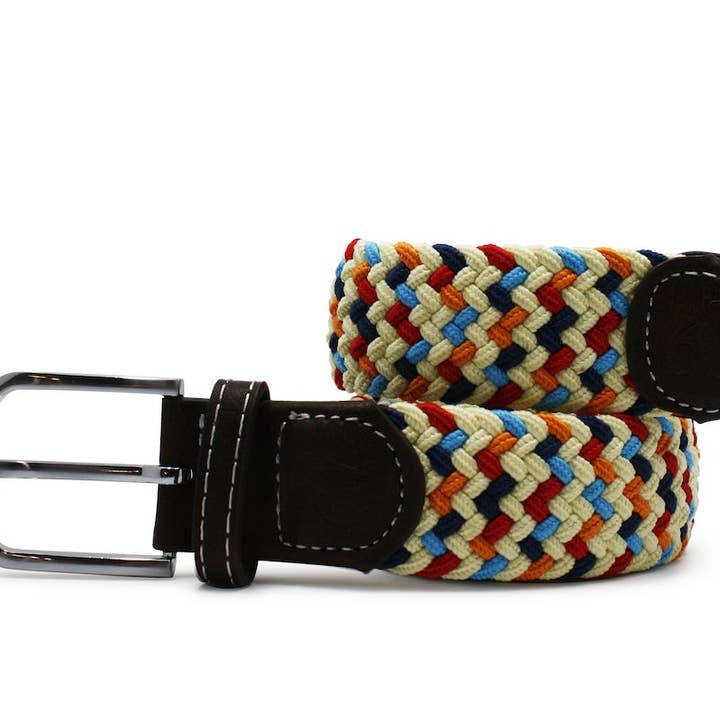 Vævet Bælte - Multi Color Zigzag for engroshandel hos Swole Panda