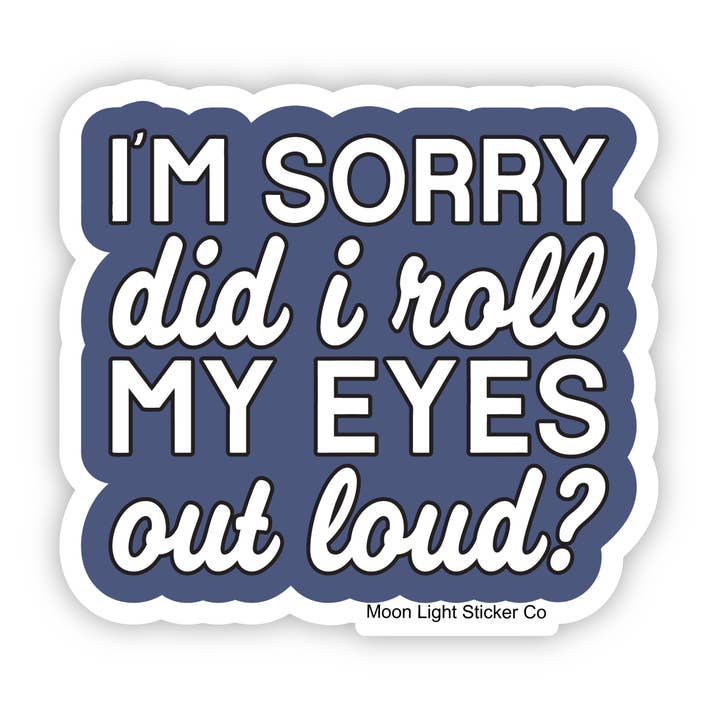 Eye Roll Sticker for wholesale by Moon Light Sticker Co