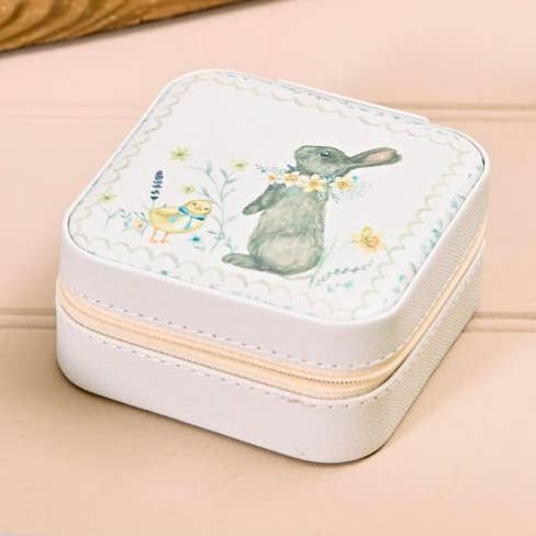 Scatola Portagioie in Materiale PU con Coniglietto e Pulcino Floreale per la vendita all'ingrosso da parte di Langs