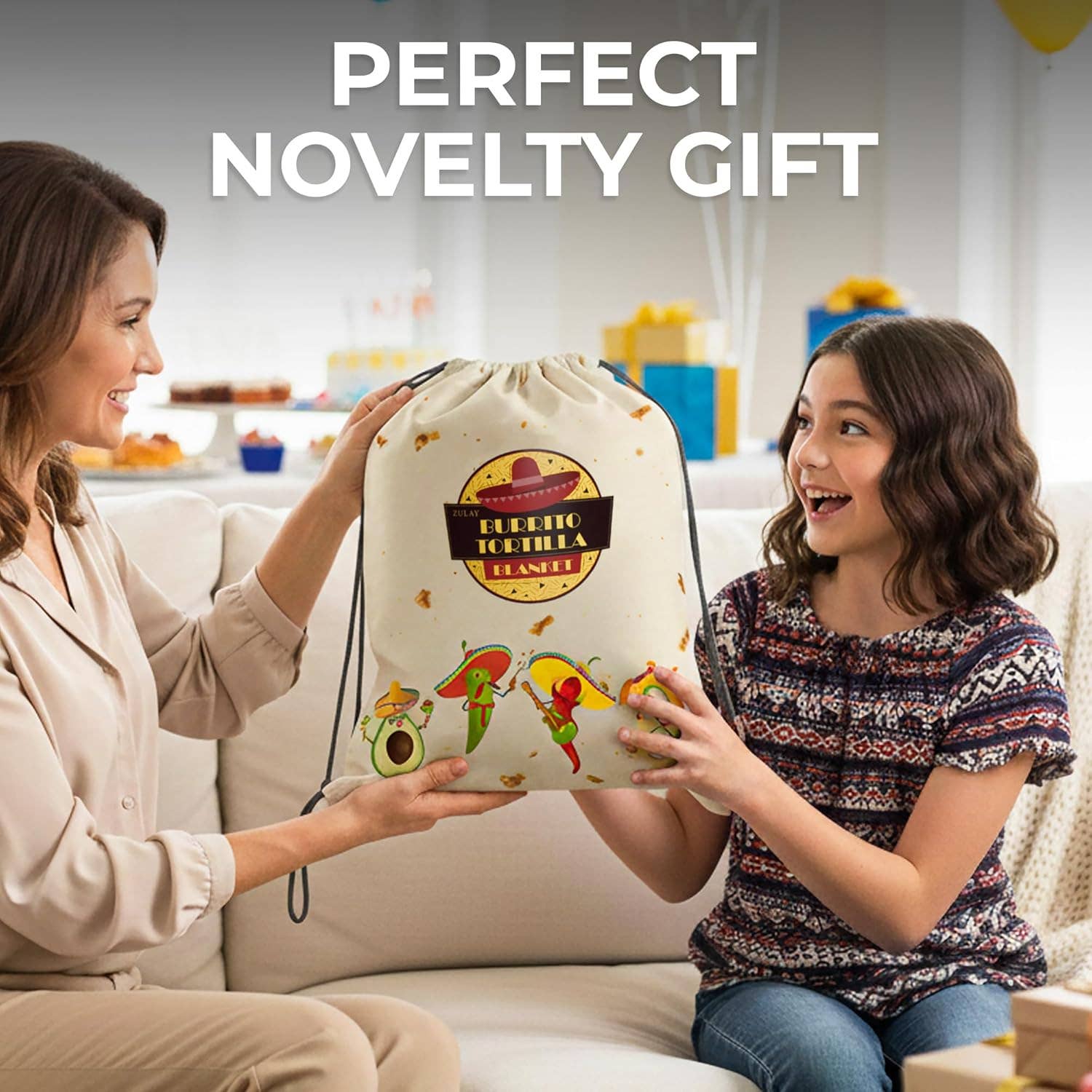 Zulay Kitchen - Wholesale Throw Blanket - Tortilla Blanket With Tinfoil/Drawstring Bag Packaging9