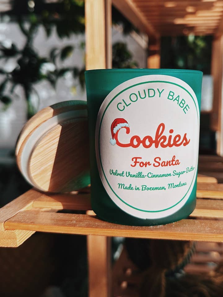 Cookies for Santa Candle for wholesale by Cloudy Babe
