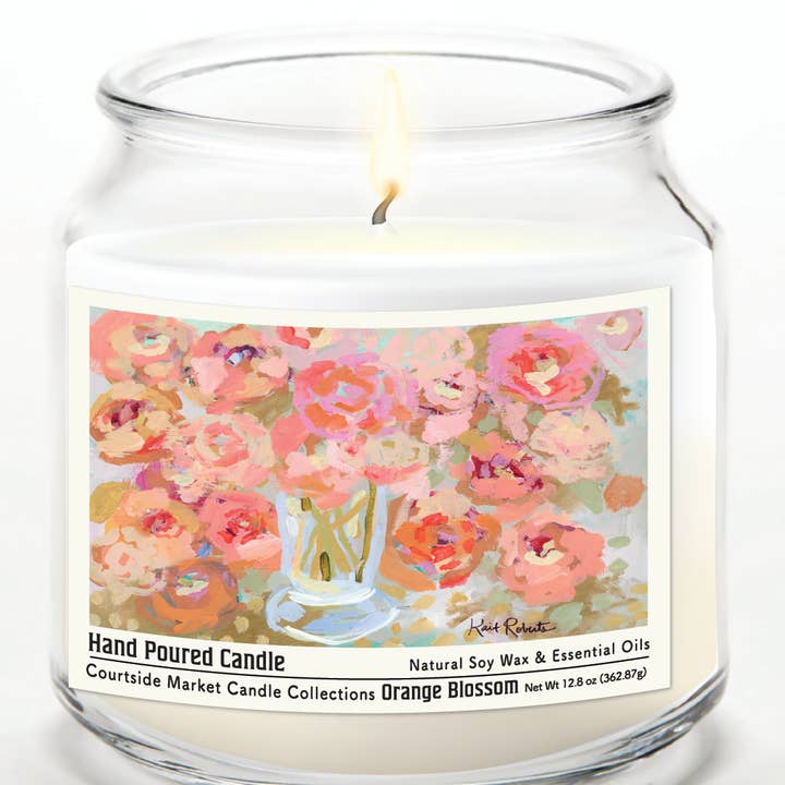 Courtside Market - Wholesale Jar/Filled Candle - Courtside Market Bountiful balloons Candle Glass Jar 12.8 oz1