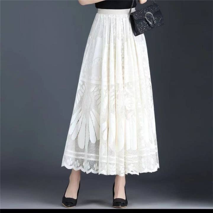 ShieldChic - Wholesale Skirt - Women's - High Waist A-Line Mesh Skirt
