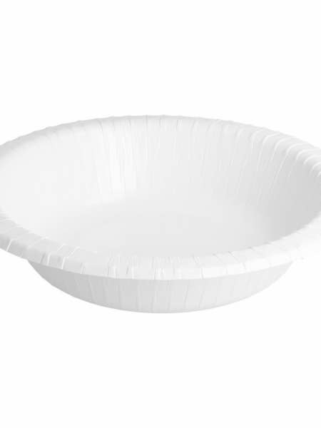 Assiette creuse ronde en carton blanc Ø 19 cm- 20 pièces pour la vente par Gradisco