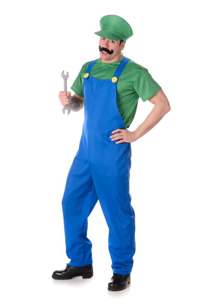 Partychimp - Vente Déguisement – homme - Déguisement de plombier garçon vert - costume de fête3