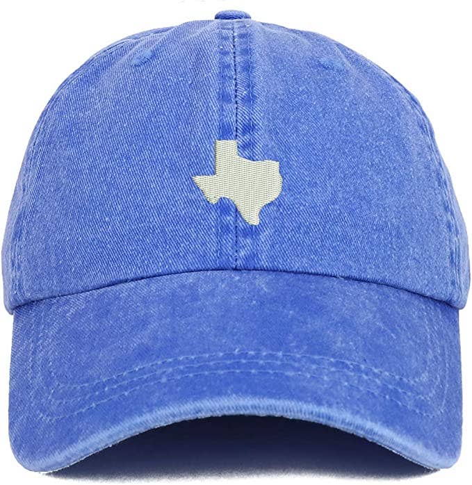 Trendy Apparel Shop - Wholesale Baseball Cap - Unisex - Texas State Map Embroidered Washed Cotton Adjustable Cap22
