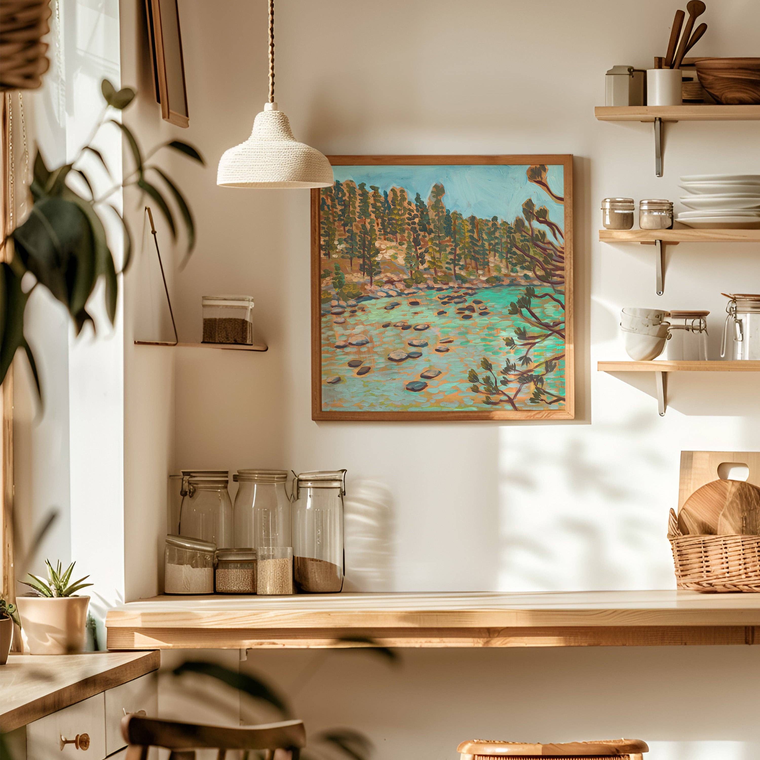 El Baker Art - Wholesale Art Print - Turquoise Waters of Lake Tahoe California Art Print5