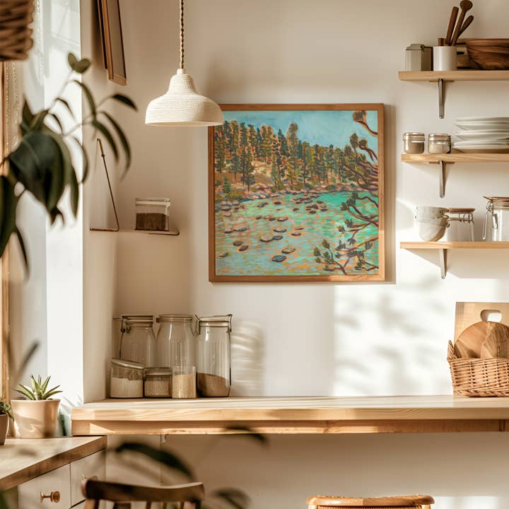 El Baker Art - Wholesale Art Print - Turquoise Waters of Lake Tahoe California Art Print5