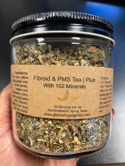 Fibroid & PMS Tea | with 102 minerals for wholesale by GlassWing Organics
