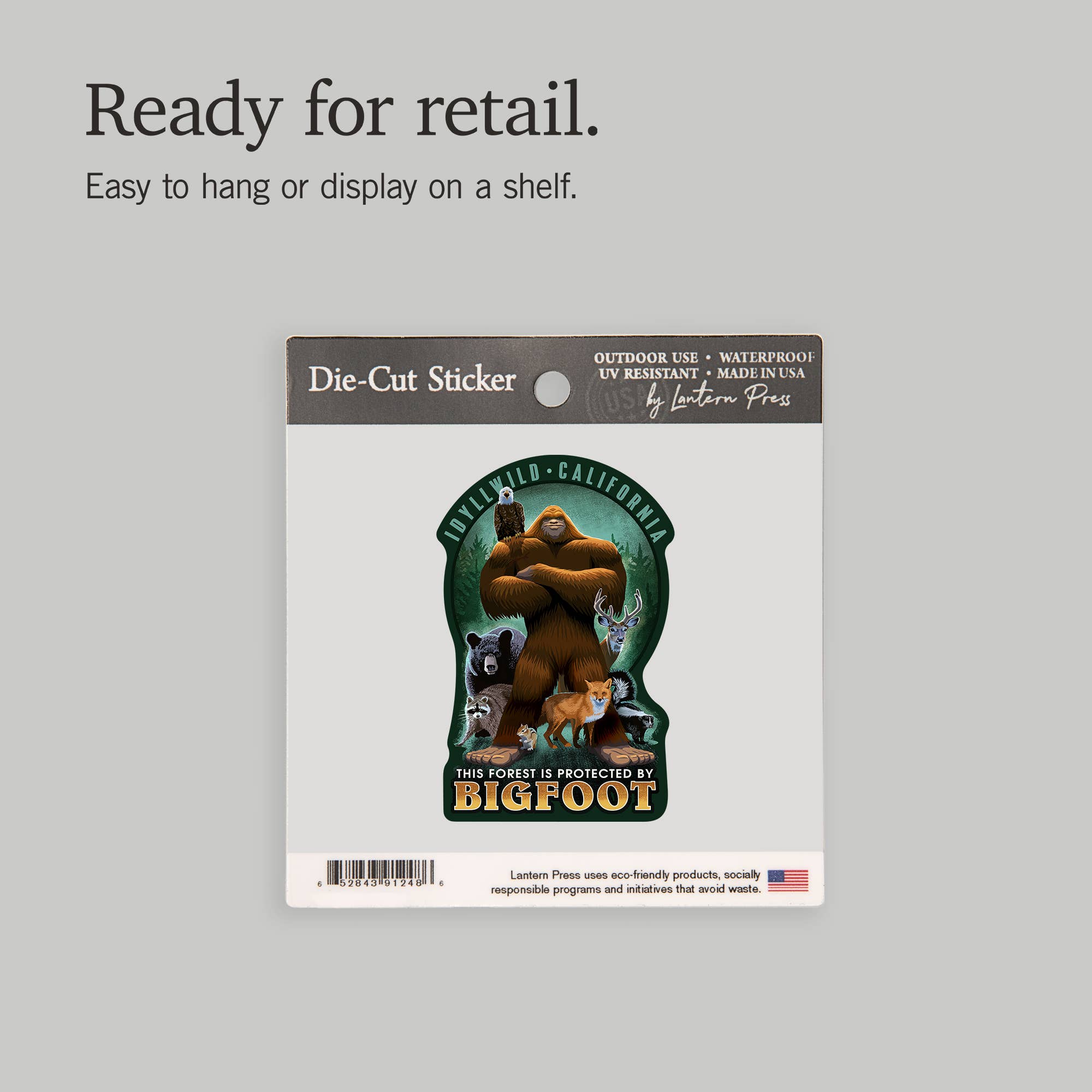 Lantern Press - Wholesale Sticker - Vinyl Sticker Idyllwild, California, Respect Our Wildlife…6