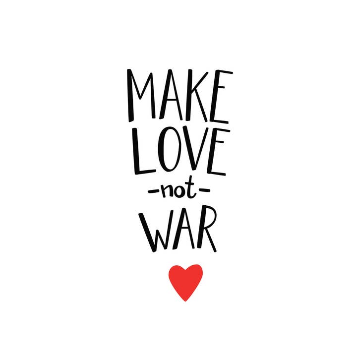 Make Love Not War Inspirational Cool Wall Decor Art Print Poster for wholesale by Gotham Gifts
