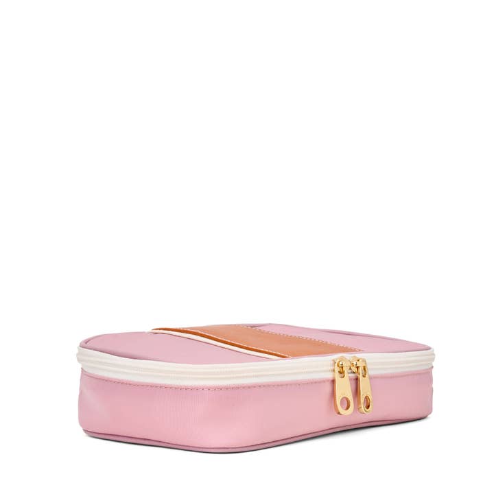 Boulevard - Wholesale Makeup/Cosmetic Bag - "Megan" Nylon and Leather Makeup Case (Personalizable)