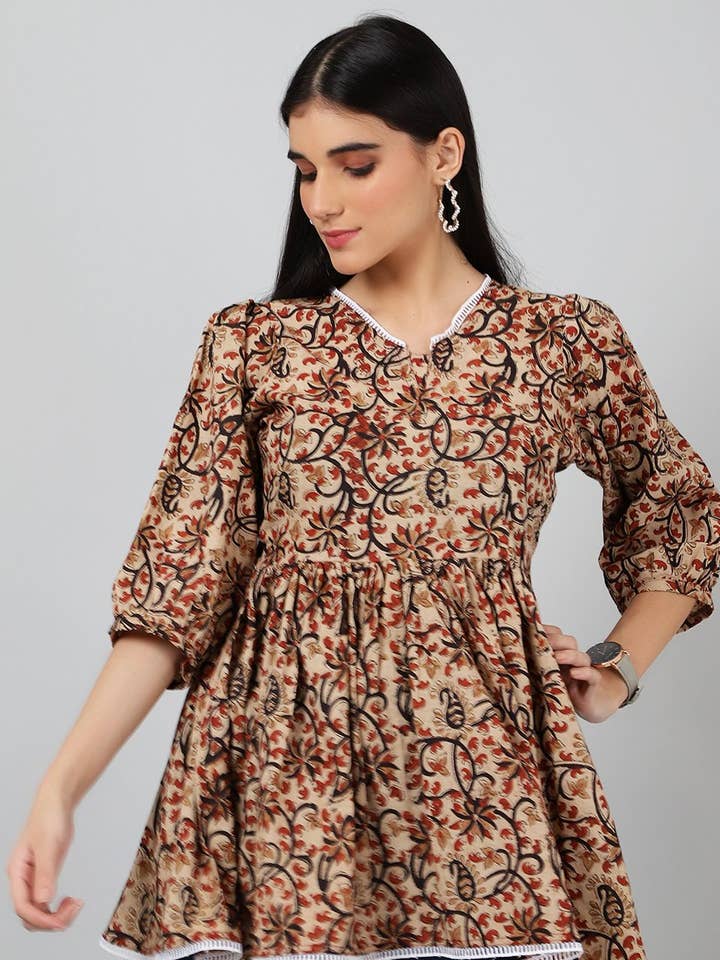 Jaipur Cotton Beige Shirt for wholesale by INDOPHILIA