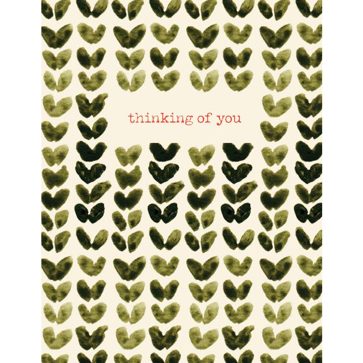 'Thinking of You' Mini Everyday Greeting Card for wholesale by Poet and Painter