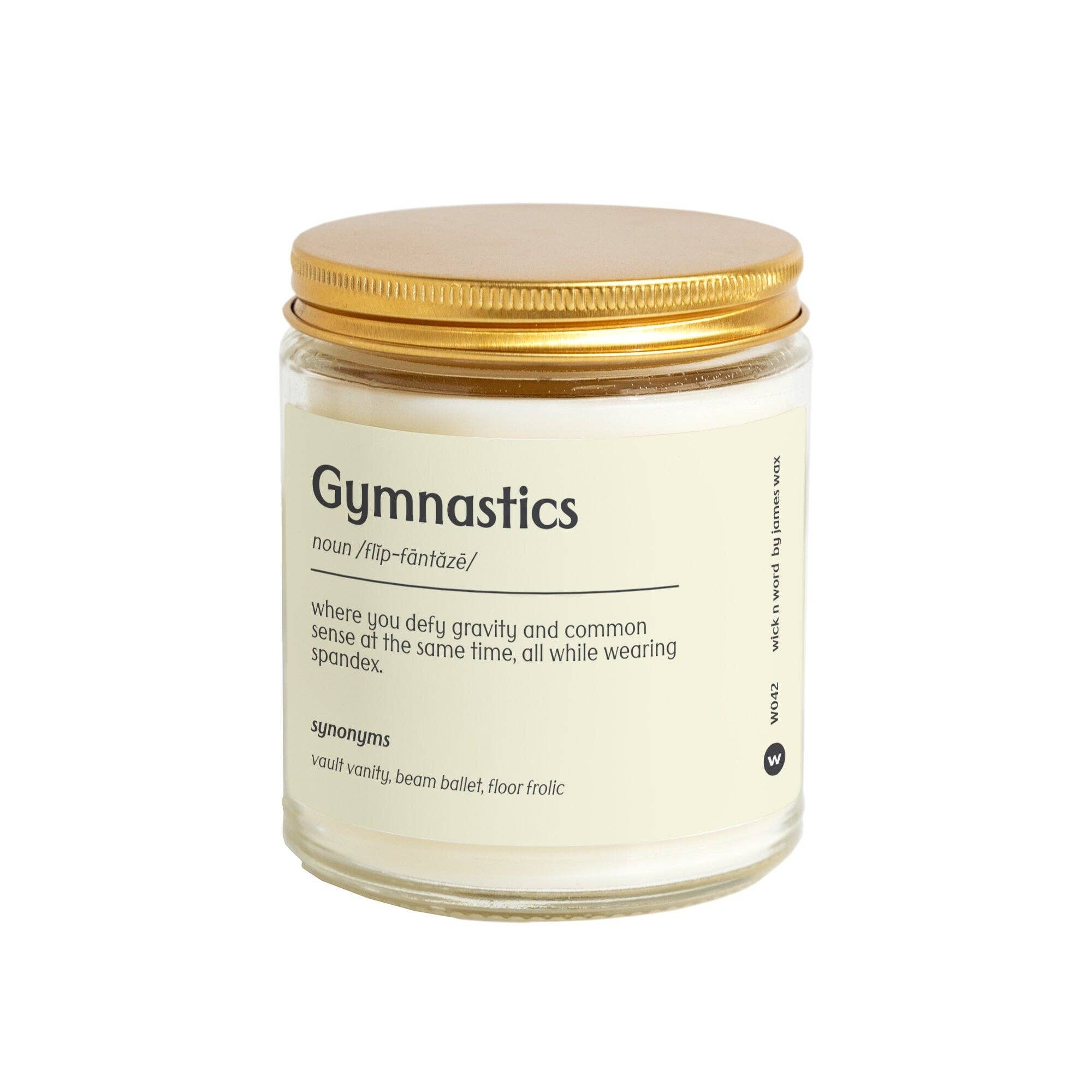 Wick n Word – wholesale Burkljus – Personlig gymnastikpresent med gymnastikdefinition - rolig doftljusgåva för bästa gymnasten W0421