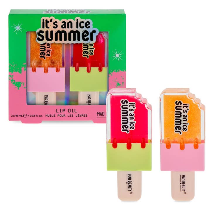 C'est un duo de baumes à lèvres glacés pour l'été pour la vente par Mad Beauty