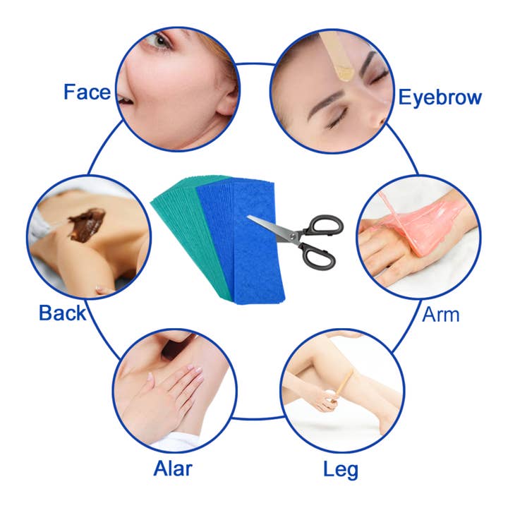 The cosmax - Wholesale Body Hair Removal Product - Waxkiss Wax Strips - Green & Blue4