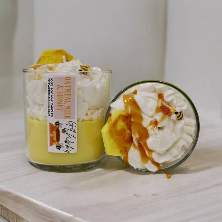Get Wick'd Candle Co. - Wholesale Novelty Candle - Oatmeal Milk & Honey Candle2