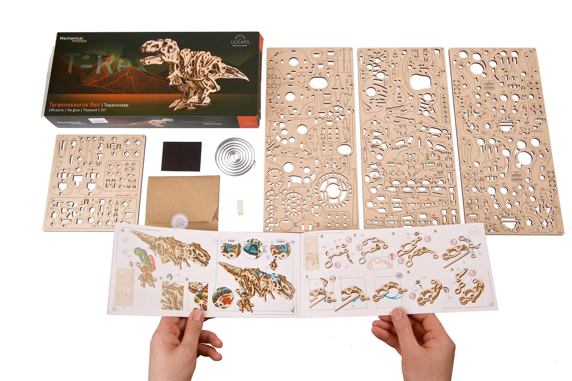 Ukidz LLC - Wholesale DIY Craft Kit - Kids - UGears Tyrannosaurus Rex -Wooden 3D Puzzles - DIY4