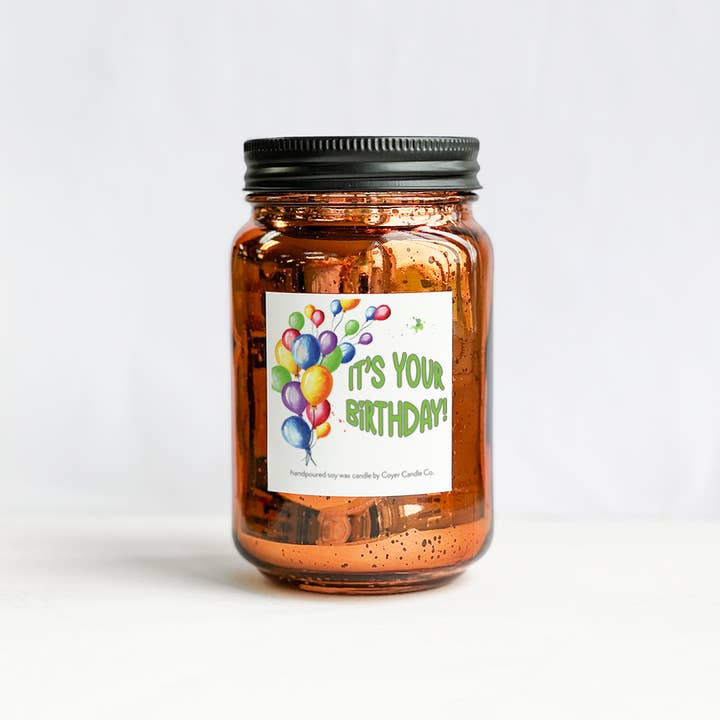 Coyer Candle Co. - Wholesale Jar/Filled Candle - Happy Birthday | 16 oz. Glimmery Candles3