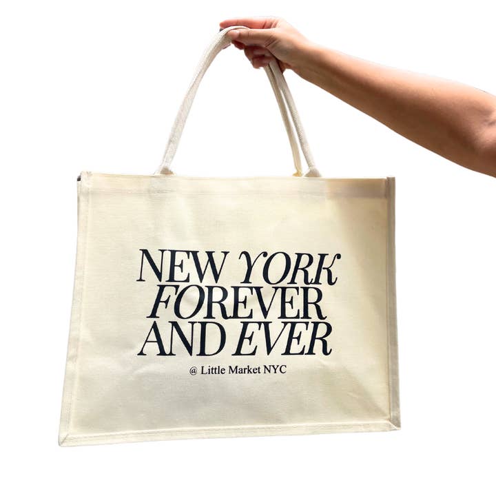 New York Forever and Ever Beach Bag | XL Canvas Size for wholesale by Fusion Artsy