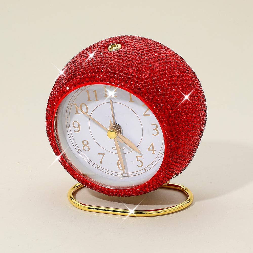 Sensibling Corp. - Wholesale Desk Clock - Light Up Bling Rhinestone Studded Quartz Table Clock9
