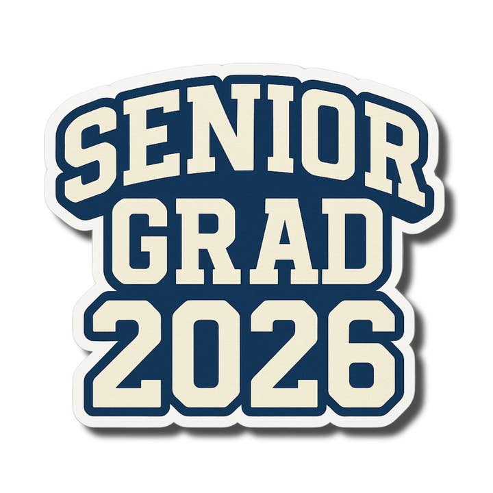 Senior grad 2026 waterproof sticker for wholesale by Lyrical River Designs