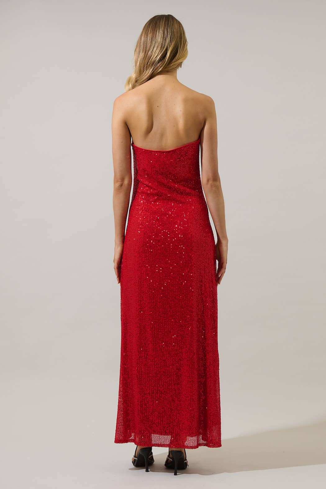 Sugarlips - Wholesale Dress - Women's - Friday Nights Sequin Strapless Maxi Dress2
