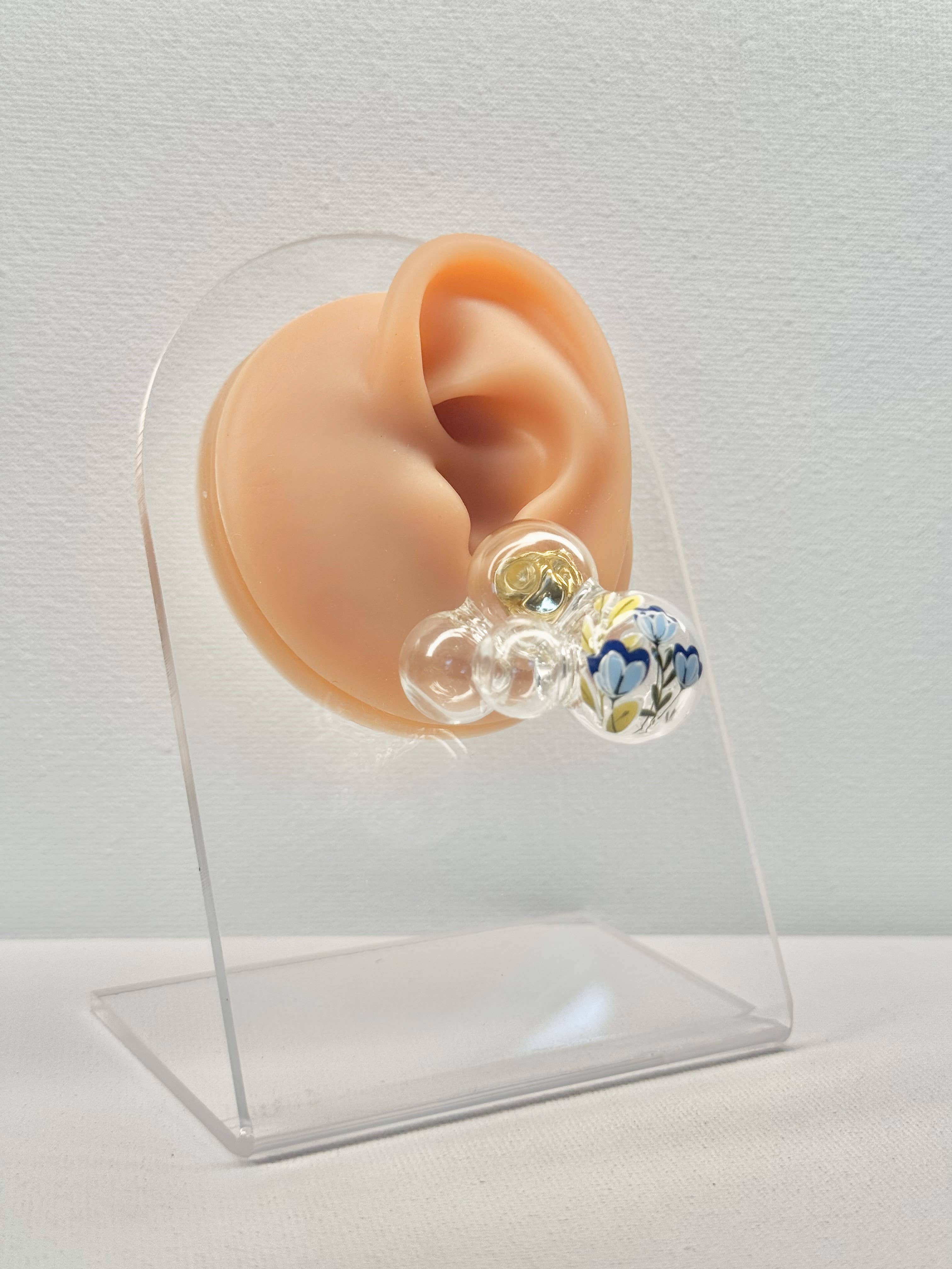 Big Little Design Co - Wholesale Dangle Earrings - Blooming Bubbles - Blue Lapis Tulips2