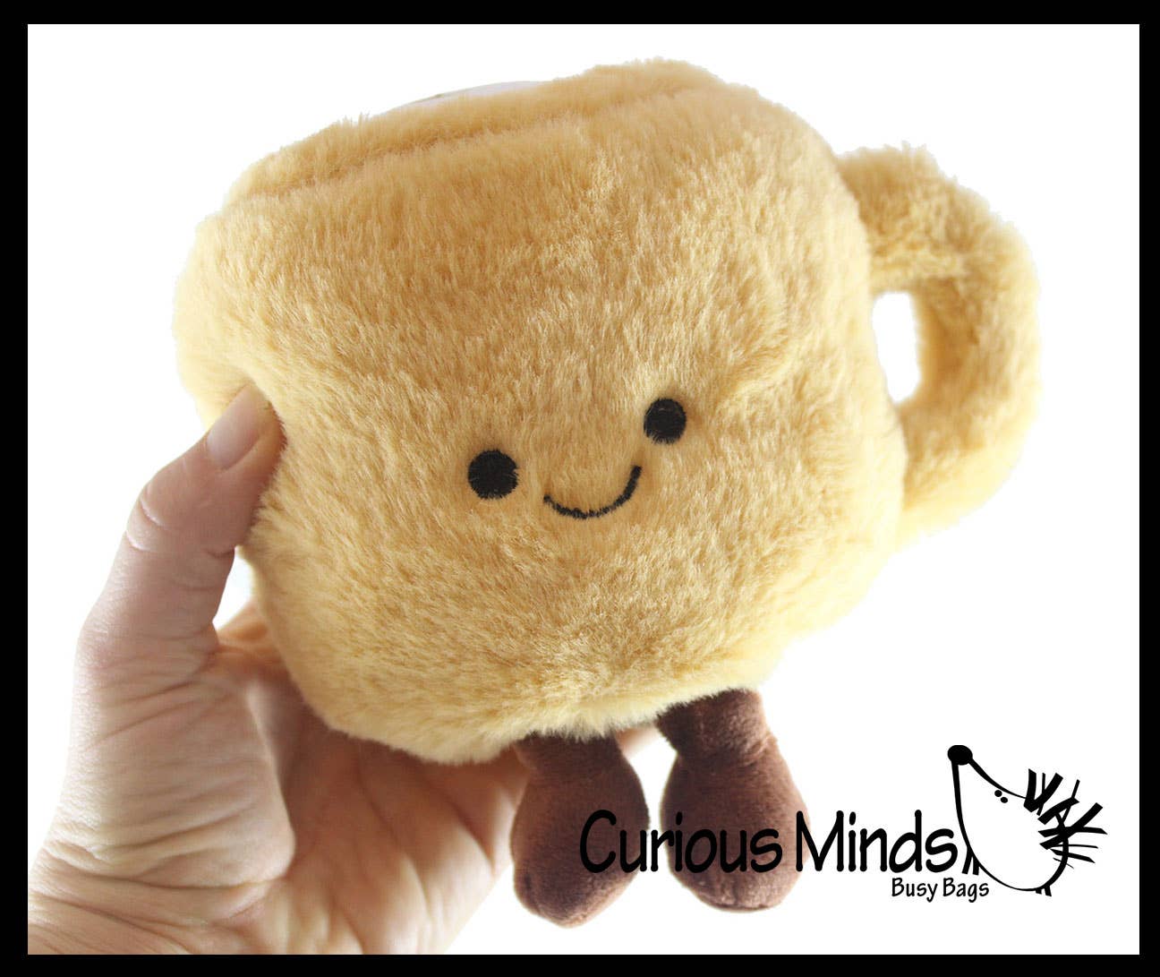 Curious Minds Toys – Engroshandel Plyslegetøj - Børn og baby – 1 kaffekop plyslegetøj - sød latte plysdyr - adorab10