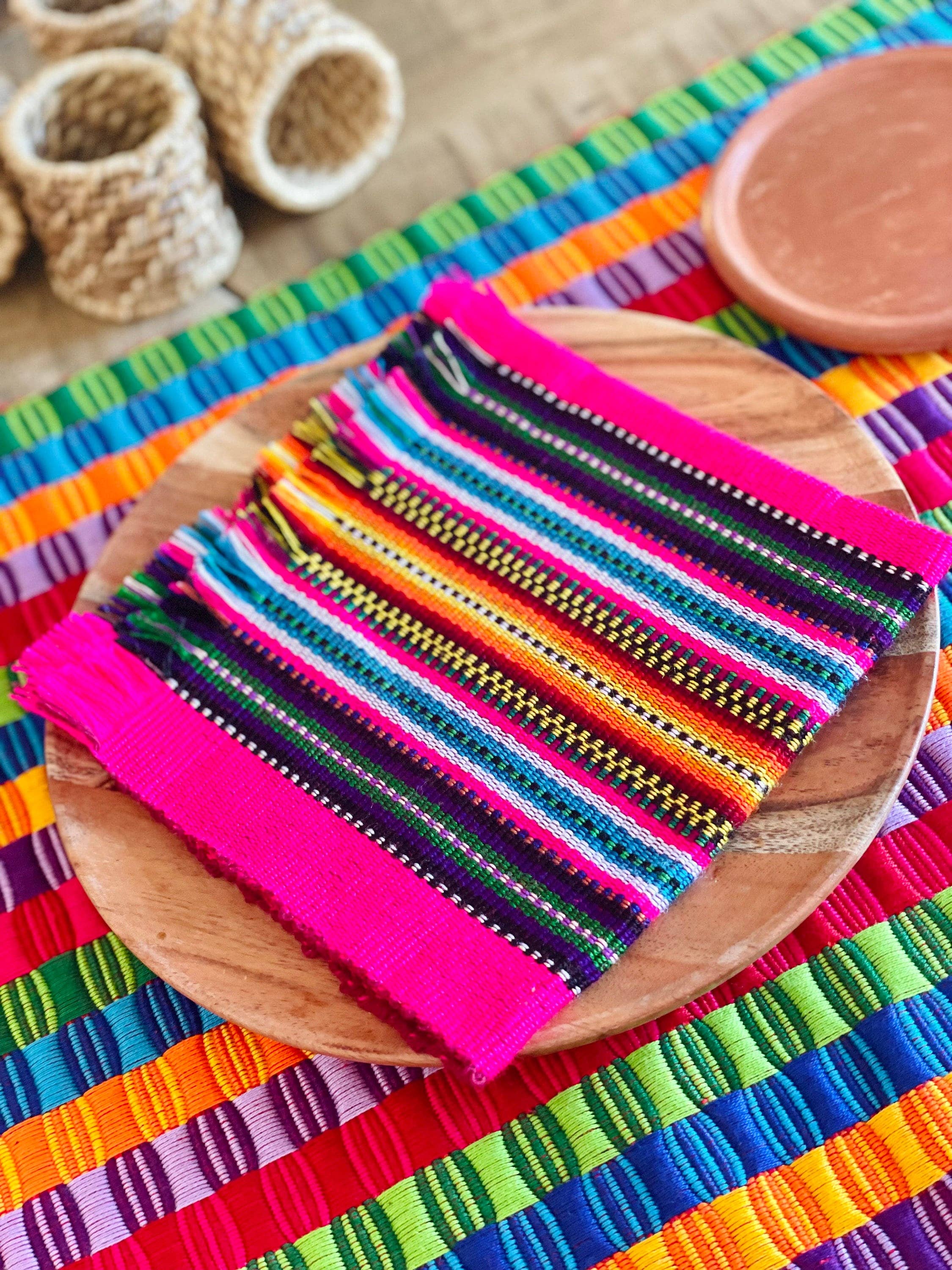 GUATEARTISAN - Venta al por mayor Servilletas de tela - Servilletas de tela coloridas tejidas a mano0