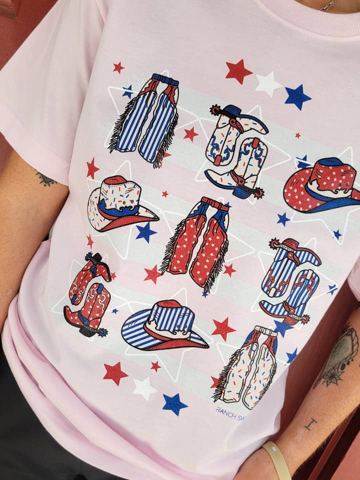 Western 4th of July Graphic Tee for wholesale by Ranch Swag