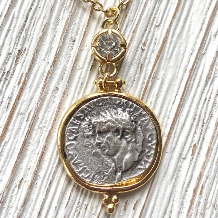 VB&CO Designs Handmade Jewelry - Wholesale Pendant/Charm Necklace - Greek coin necklace non tarnishing jewelry boutique3