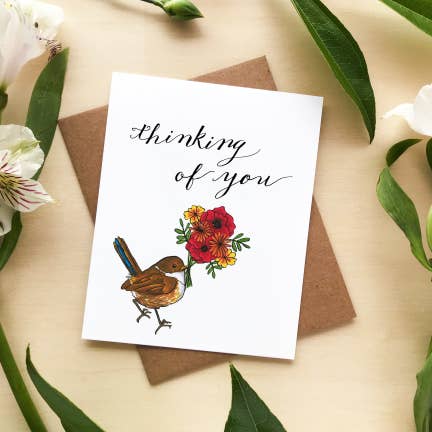 Bird Bouquet Greeting Card for wholesale by Birds & Blossoms