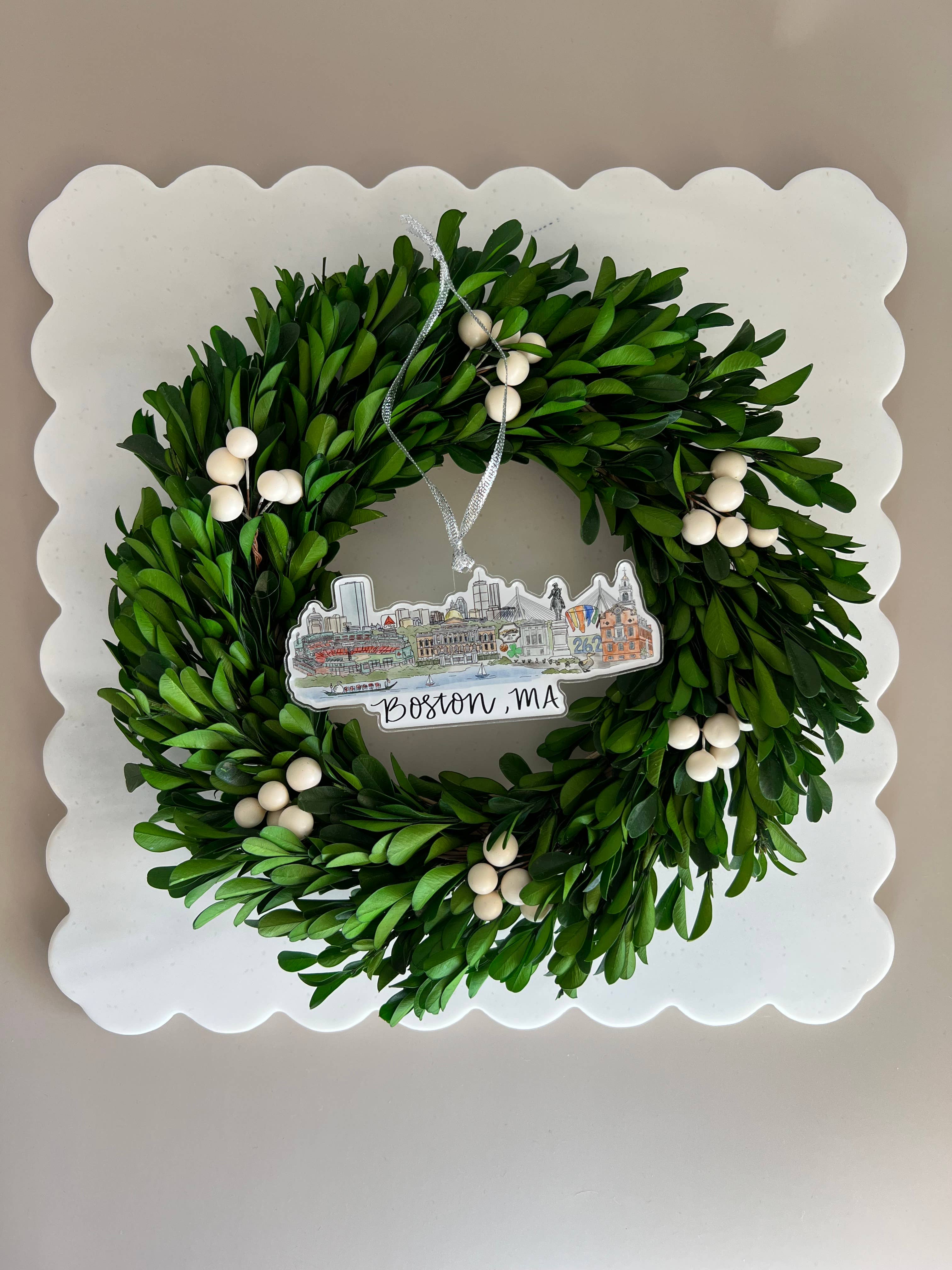 Thirteenwinks – wholesale Ornament – Boston, MA Massachusetts State Skyline Landmark Souvenir Acrylic Ornament3