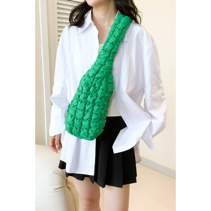 42POPS - Wholesale Crossbody Bag - Women's - "...._ Quilted Puffy Crossbody Sling Bag