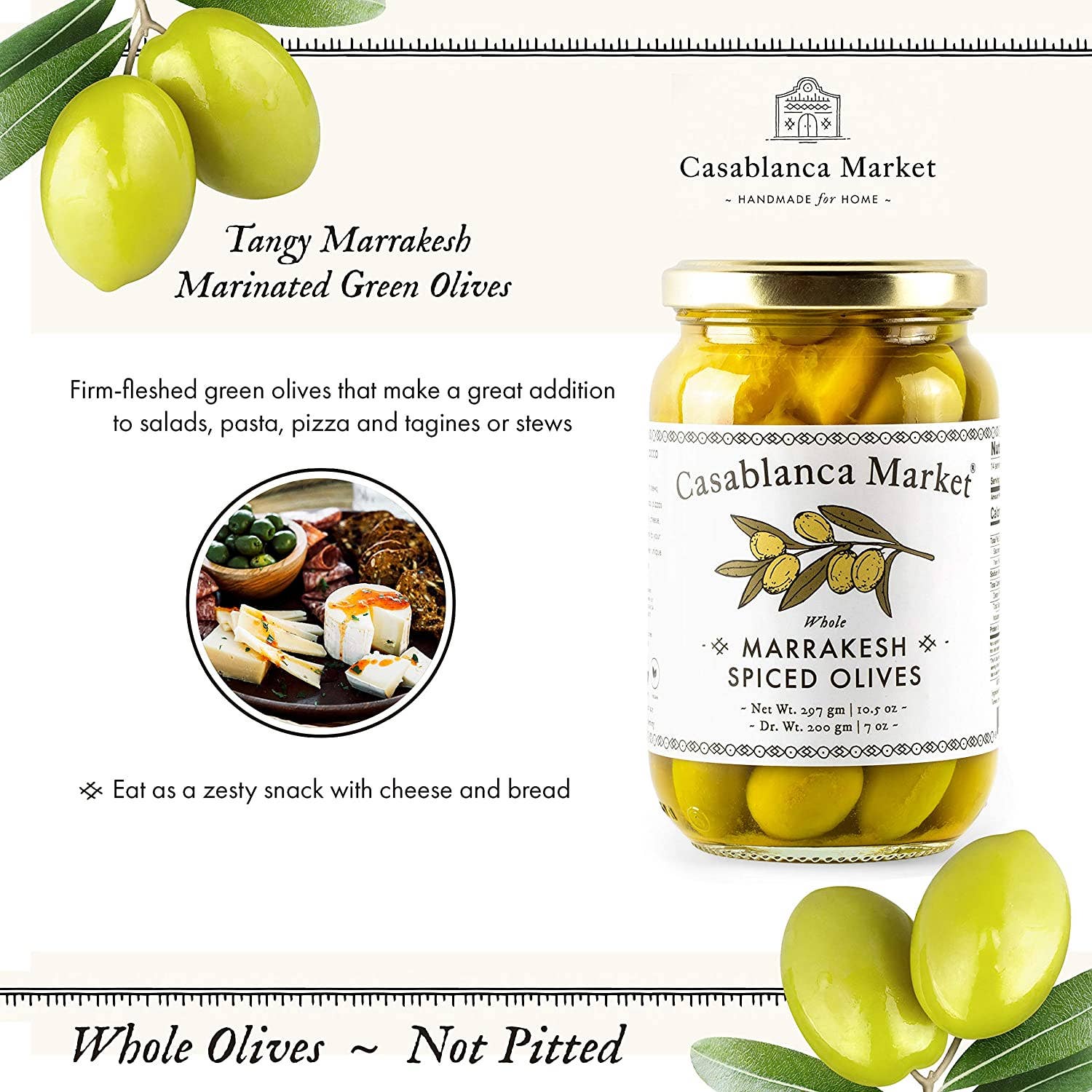 Casablanca Market - Wholesale Olives - Casablanca Market Marrakesh Spiced Green Olives1