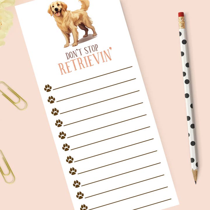 Bloc-notes pour chien Golden Retriever. Bloc-notes cadeau pour chien pour la vente par The Stylish Scribe