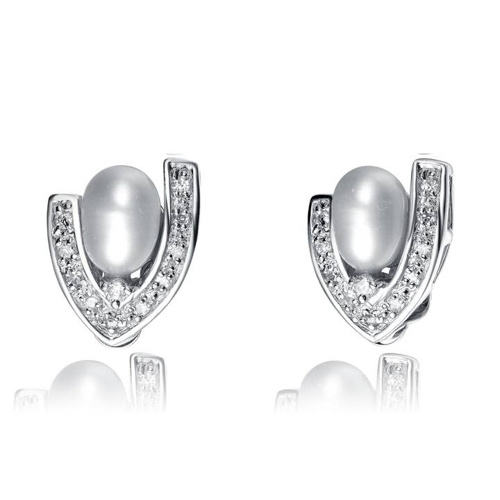 Genevive – wholesale Stud/post earrings – Sterling Silver Cubic Zirconia Earrings(519)0