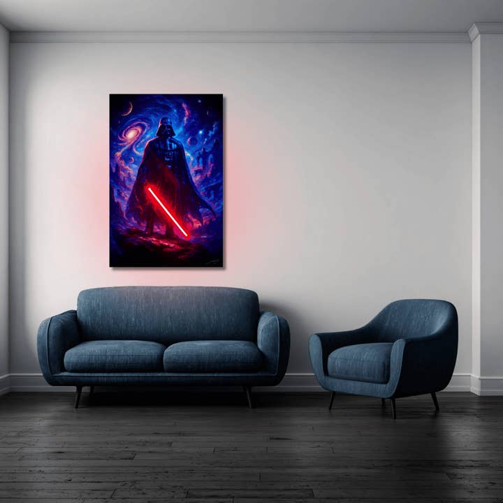 Red Mystic Darth Vader | Led Wall Art for wholesale on Faire4