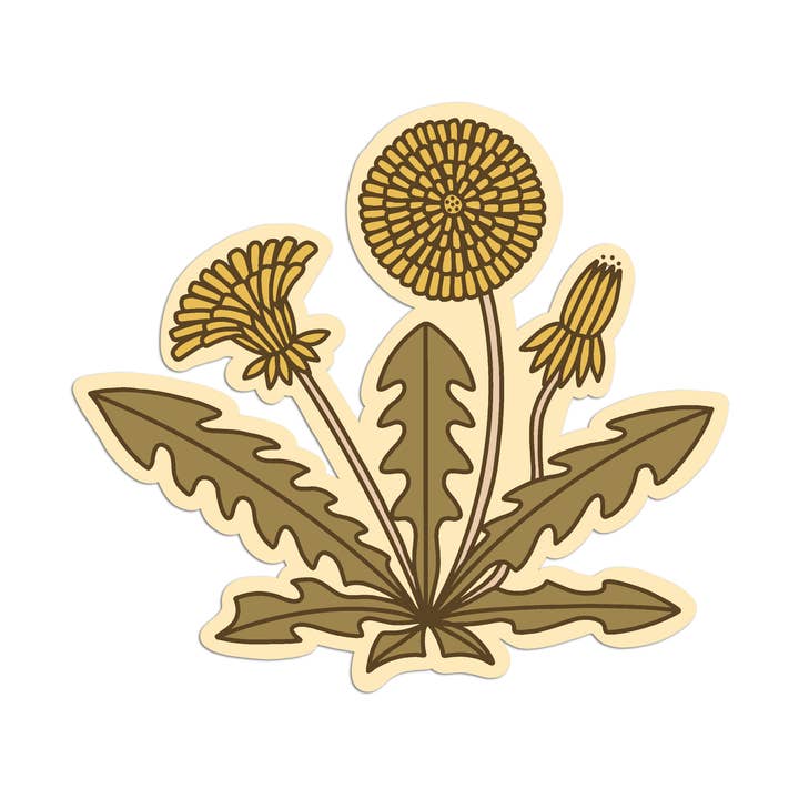 Dandelion Die Cut Sticker for wholesale by Worthwhile Paper